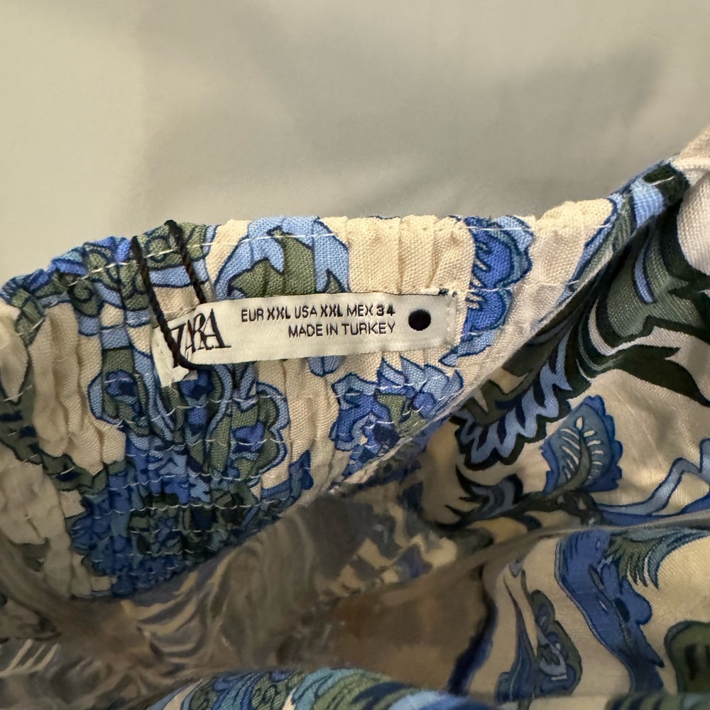 Zara maxi dress. Never worn. NWT. Blue and green - Picture 7 of 7